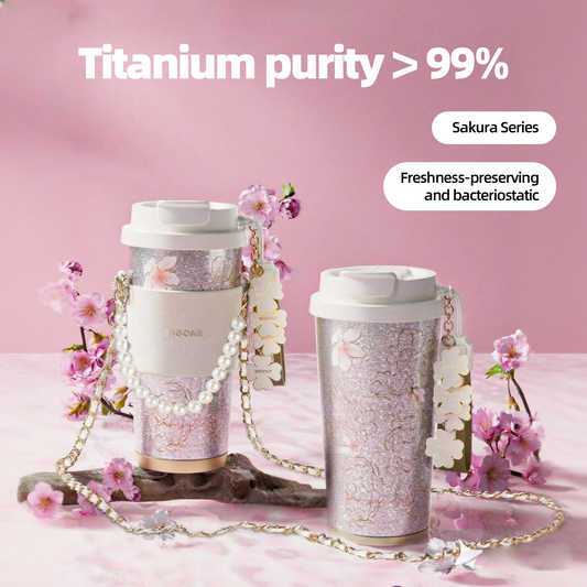 Titanium Garden Series Light Luxury Sakura Cup - TitaniumNext